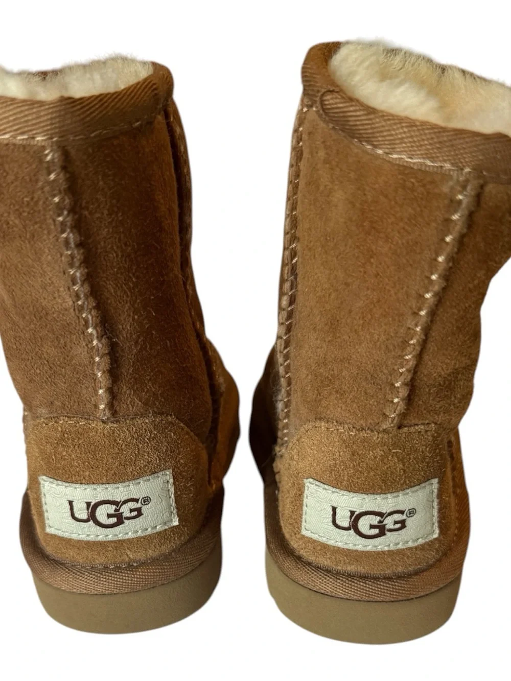 UGG Kids Classic Short Boot in Chestnut with Cream Shearling